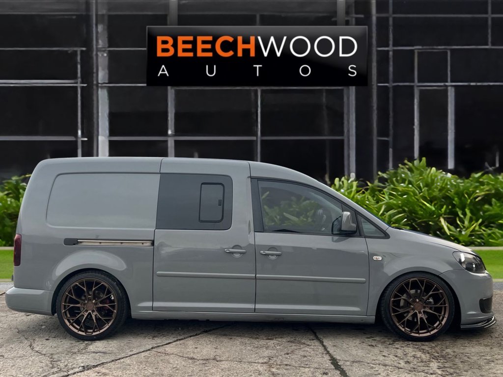 USED 2013 13 VOLKSWAGEN CADDY MAXI 1.6 TDi C20 Maxi Panel Van 5dr Diesel Manual FWD (155 g/km, 101 bhp) REAR BED CONVERSION
