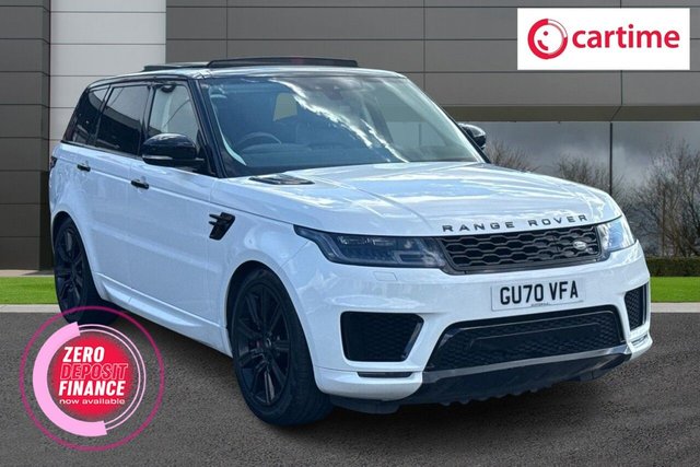 View our Land Rover Range Rover Sport 2.0 P400e 13.1kWh HSE GPF Dynamic SUV 5dr Petrol Plug-in Hybrid Auto 4WD Euro 6 (s/s) (404 ps) Touchscreen, Apple CarPlay / Android Auto, Reversing Camera, Meridian Sound, Heated Seats