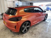 USED 2015 65 VOLKSWAGEN SCIROCCO 2.0 TSI BlueMotion Tech R Hatchback 3dr Petrol DSG Euro 6 (s/s) (280 ps)+HISTORY+FULL LEATHER SEATS+NAVIGATION+MEDIA+BLUETOOTH+SPECIAL WRAP COLOUR HISTORY+FULL LEATHER SEATS+NAV+PARKING SENSORS+19" ALLOYS+AIRCON+BLUETOOTH+MEDIA+BODY WRAP+CLIMATE+HEATED FRONT SEATS+HPI CLEAR