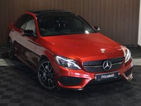 USED 2017 67 MERCEDES-BENZ C-CLASS 3.0 C43 V6 AMG (Premium Plus) Saloon 4dr Petrol G-Tronic+ 4MATIC Euro 6 (s/s) (367 ps) Sunroof I Hyacinth red I FMBSH