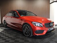 USED 2017 67 MERCEDES-BENZ C-CLASS 3.0 C43 V6 AMG (Premium Plus) Saloon 4dr Petrol G-Tronic+ 4MATIC Euro 6 (s/s) (367 ps) Sunroof I Hyacinth red I FMBSH