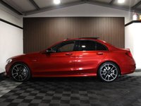 USED 2017 67 MERCEDES-BENZ C-CLASS 3.0 C43 V6 AMG (Premium Plus) Saloon 4dr Petrol G-Tronic+ 4MATIC Euro 6 (s/s) (367 ps) Sunroof I Hyacinth red I FMBSH