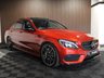 USED 2017 67 MERCEDES-BENZ C-CLASS 3.0 C43 V6 AMG (Premium Plus) Saloon 4dr Petrol G-Tronic+ 4MATIC Euro 6 (s/s) (367 ps) Sunroof I Hyacinth red I FMBSH