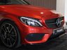 USED 2017 67 MERCEDES-BENZ C-CLASS 3.0 C43 V6 AMG (Premium Plus) Saloon 4dr Petrol G-Tronic+ 4MATIC Euro 6 (s/s) (367 ps) Sunroof I Hyacinth red I FMBSH