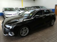 USED 2022 22 AUDI A3 1.5 TFSI 35 Sport Sportback 5dr Petrol S Tronic Euro 6 (s/s) (150 ps) SAT NAV COMFORT AND SOUND PACK LEATHER HEATED SEATS PARKING SENSORS 1 OWNER SERVICE HISTORY WARRANTY