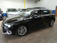 USED 2022 22 AUDI A3 1.5 TFSI 35 Sport Sportback 5dr Petrol S Tronic Euro 6 (s/s) (150 ps) SAT NAV COMFORT AND SOUND PACK LEATHER HEATED SEATS PARKING SENSORS 1 OWNER SERVICE HISTORY WARRANTY