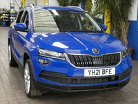 USED 2021 21 SKODA KAROQ 1.5 TSI ACT SE L SUV 5dr Petrol DSG Euro 6 (s/s) (150 ps) SAT NAV PART LEATHER HEATED SEATS REA VIEW CAMERA CRUISE CONTROL PARKING SENSORS 1 OWNER SERVICE HISTORY
