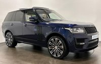 USED 2015 15 LAND ROVER RANGE ROVER 4.4 SD V8 Vogue SE SUV 5dr Diesel Auto 4WD Euro 5 (339 ps) Hosting a generous specification, Head up display, Sliding panoramic roof, Adaptive xenon led signature lights, full size spare, rear centre console, striking loire metallic blue, contrast ivory full leather interior complete service record