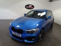 USED 2018 68 BMW 1 SERIES 1.5 118i M Sport Shadow Edition Hatchback 3dr Petrol Auto Euro 6 (s/s) (136 ps) SAT NAV LEATHER CRUISE H/KARDON PARK SENSORS ONLY 8000 MILES