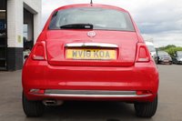 USED 2018 18 FIAT 500 1.2 Lounge Hatchback 3dr Petrol Manual Euro 6 (s/s) (69 bhp) FINISHED IN PASODOBLE RED
