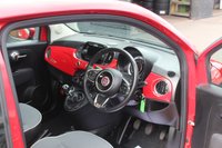USED 2018 18 FIAT 500 1.2 Lounge Hatchback 3dr Petrol Manual Euro 6 (s/s) (69 bhp) FINISHED IN PASODOBLE RED
