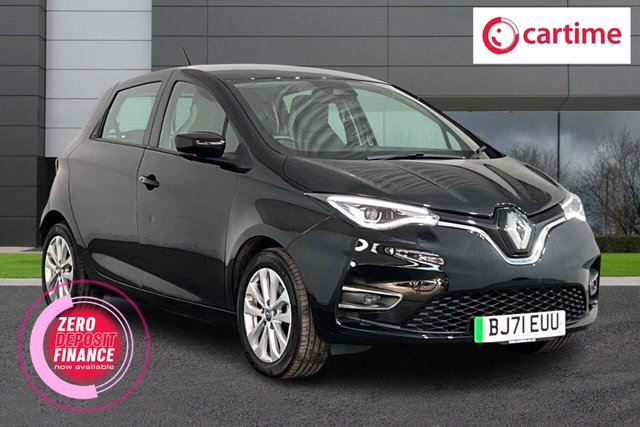 View our Renault Zoe R135 52kWh Iconic Hatchback 5dr Electric Auto (i, Rapid Charge) (134 bhp) 7in Satellite Navigation Display, Apple CarPlay / Android Auto, Rear Parking Sensors, DAB / Bluetooth / USB, Keyless Entry / Start,