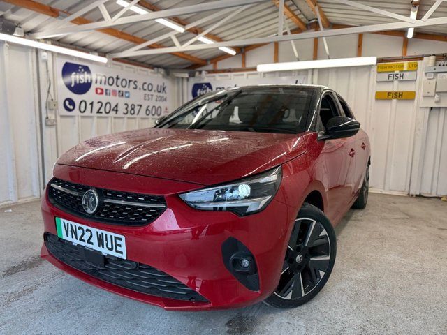 2022 22 VAUXHALL CORSA-E 50kWh Elite Premium Hatchback 5dr Electric Auto (136 ps)+1 OWNER+2 KEYS+HISTORY+ALLOYS+HALF LEATHER SEATS+MEDIA+APPS+BLUETOOTH+USB+AUX+ 2 KEYS+1 OWNER FROM NEW+CABLE+PREMIUM PAINT+HALF LEATHER SEATS+PRIVACY+BLUETOOTH+MEDIA+NAV+USB+AUX+DAB+ALLOYS+CRUISE+CLIMATE+PARK SENSORS+HEATED FRONT SEATS+CAM+HPI CLEAR