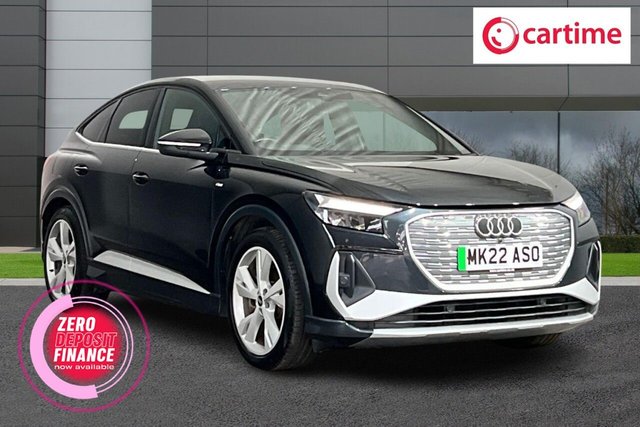 View our Audi Q4 E-Tron 40 S line Sportback 5dr Electric Auto 82kWh (204 ps) 10.25in Multimedia Display, 12.3in Virtual Cockpit Display, Satellite Navigation System, Apple CarPlay / Android Auto, Front / Rear Parking Sensors
