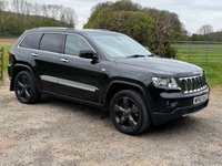 USED 2013 62 JEEP GRAND CHEROKEE 3.0 V6 CRD Overland SUV 5dr Diesel Auto 4WD Euro 5 (237 bhp) METALLIC BLACK+BLACK HEATED LEATHER