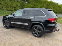 USED 2013 62 JEEP GRAND CHEROKEE 3.0 V6 CRD Overland SUV 5dr Diesel Auto 4WD Euro 5 (237 bhp) METALLIC BLACK+BLACK HEATED LEATHER