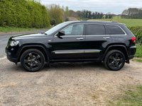 USED 2013 62 JEEP GRAND CHEROKEE 3.0 V6 CRD Overland SUV 5dr Diesel Auto 4WD Euro 5 (237 bhp) METALLIC BLACK+BLACK HEATED LEATHER