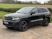 USED 2013 62 JEEP GRAND CHEROKEE 3.0 V6 CRD Overland SUV 5dr Diesel Auto 4WD Euro 5 (237 bhp) METALLIC BLACK+BLACK HEATED LEATHER
