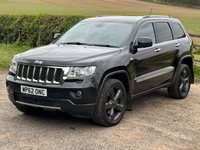 USED 2013 62 JEEP GRAND CHEROKEE 3.0 V6 CRD Overland SUV 5dr Diesel Auto 4WD Euro 5 (237 bhp) METALLIC BLACK+BLACK HEATED LEATHER