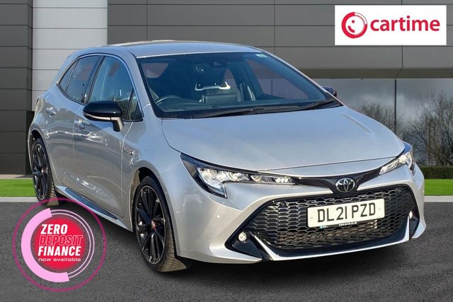 View our Toyota Corolla 2.0 VVT-h GPF GR SPORT Hatchback 5dr Petrol Hybrid CVT Euro 6 (s/s) (184 ps) 8in Satellite Navigation Display, Apple CarPlay / Android Auto, Reverse Camera / Parking Sensors, DAB / Bluetooth / USB, Adaptive Cruise Control
