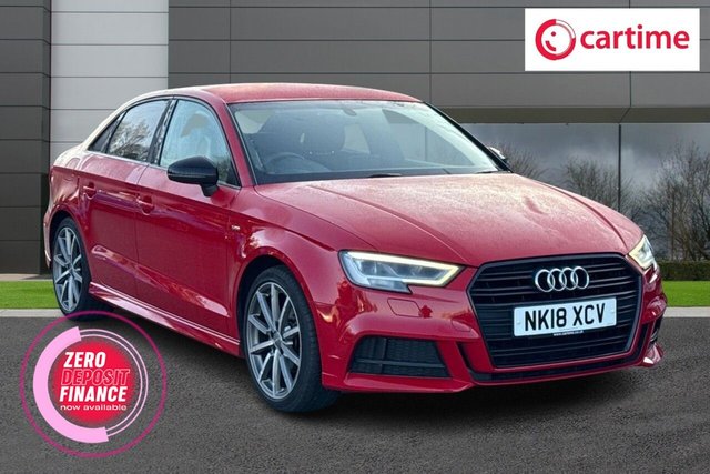 View our Audi A3 1.5 TFSI CoD Black Edition Saloon 4dr Petrol Manual Euro 6 (s/s) (150 ps) 7in Sat Nav / DAB Media Screen, Rear Parking Sensors, Electric / Heated Power-Folding Mirrors, Bluetooth / DAB Radio, Apple CarPlay / Android Auto