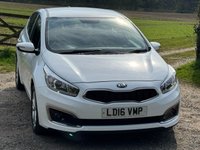 USED 2016 16 KIA CEED 1.6 CRDi 2 Hatchback 5dr Diesel DCT Euro 6 (s/s) (134 bhp) 70+MPG, LOW &pound;20 ROAD TAX