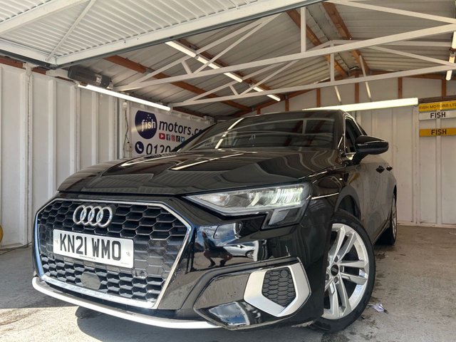 2021 21 AUDI A3 1.0 TFSI 30 Sport Sportback 5dr Petrol Manual Euro 6 (s/s) (110 ps)+1 OWNER FROM NEW+FSH+2 KEYS+FULL LEATHER SEATS+APPS+MEDIA+DIGITAL COCKPIT+NAV+BLUETOOTH+ 2 KEYS+1 OWNER FROM NEW+FSH+FULL LEATHER SEATS+PARK CONTROL+NAV+CLIMATE+PRIVACY+BLUETOOTH+MEDIA+USB+AUX+DAB+ALLOYS+CRUISE+HPI CLEAR