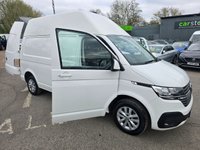USED 2021 21 VOLKSWAGEN TRANSPORTER 2.0 TDI T30 Highline LWB in white with 64,000 miles, FSH, 1 owner, ULEZ compliant, 5-speed manual, A/C, Bluetooth & more! Plus VAT @ 20%! APPROVED CARS AND FINANCE ARE PLEASED TO OFFER THIS VOLKSWAGEN TRANSPORTER 2.0 TDI T30 HIGHLINE LWB IN WHITE WITH 64,000 MILES AND A FULL SERVICE HISTORY, 1 OWNER FROM NEW, ULEZ COMPLIANT EURO 6 DIESEL LWB HIGH ROOF PANEL VAN WITH A GREAT SPEC SUCH AS A 5 SPEED MANUAL GEARBOX, BLUETOOTH CONNECTIVITY, AIR CONDITIONING, CRUISE CONTROL, ELECTRIC MIRRORS, ELECTRIC WINDOWS, DAB RADIO, HEATED FRONT SCREEN, REAR PARKING SENSORS, DUAL PASSENGER SEAT, 16 INCH ALLOY WHEELS, 6.5 INCH TOUCHSCREEN DISPLAY AN
