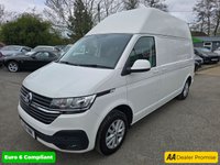 USED 2021 21 VOLKSWAGEN TRANSPORTER 2.0 TDI T30 Highline LWB in white with 64,000 miles, FSH, 1 owner, ULEZ compliant, 5-speed manual, A/C, Bluetooth & more! Plus VAT @ 20%! APPROVED CARS AND FINANCE ARE PLEASED TO OFFER THIS VOLKSWAGEN TRANSPORTER 2.0 TDI T30 HIGHLINE LWB IN WHITE WITH 64,000 MILES AND A FULL SERVICE HISTORY, 1 OWNER FROM NEW, ULEZ COMPLIANT EURO 6 DIESEL LWB HIGH ROOF PANEL VAN WITH A GREAT SPEC SUCH AS A 5 SPEED MANUAL GEARBOX, BLUETOOTH CONNECTIVITY, AIR CONDITIONING, CRUISE CONTROL, ELECTRIC MIRRORS, ELECTRIC WINDOWS, DAB RADIO, HEATED FRONT SCREEN, REAR PARKING SENSORS, DUAL PASSENGER SEAT, 16 INCH ALLOY WHEELS, 6.5 INCH TOUCHSCREEN DISPLAY AN
