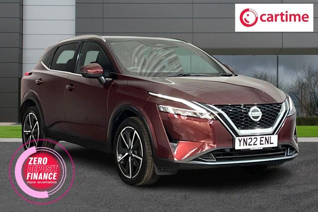 View our Nissan Qashqai 1.3 DIG-T MHEV Tekna SUV 5dr Petrol Hybrid XTRON Euro 6 (s/s) (158 ps) Glass Panoramic Roof, 7in Sat Nav, Apple CarPlay / Android Auto, Leather, 19in Alloys
