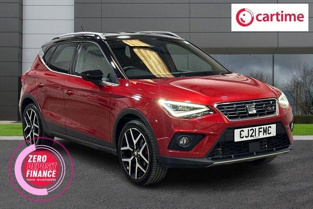 View our Seat Arona 1.0 TSI FR Red Edition SUV 5dr Petrol Manual Euro 6 (s/s) (110 ps) LED Headlights, Rear Parking Sensors, Heated Seats, Dual Climate, Bluetooth