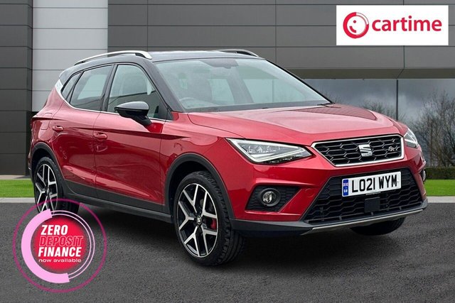 View our Seat Arona 1.0 TSI FR Red Edition SUV 5dr Petrol DSG Euro 6 (s/s) (110 ps) LED Headlights, Rear Parking Sensors, Heated Seats, Dual Climate, Bluetooth