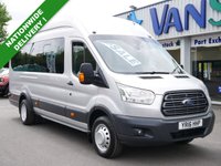 USED 2016 16 FORD TRANSIT 460 2.2 TDCI 125 BHP XLWB TREND 17 SEATER MINIBUS EURO 6 | AIR CON | STORAGE | 17 SEATS !