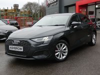 USED 2021 21 AUDI A3 SPORTBACK 1.0 TFSI 30 Technik 5d 110 S/S [COMFORT & SOUND PACK] UPGRADE COMFORT & SOUND PACK INCLUDING REVERSING CAMERA PARK ASSIST WITH PARKING SYSTEM PLUS HEATED FRONT SEATS AND BANG & OLUFSEN PREMIUM SOUND SYSTEM WITH 3D SOUND, SAT NAV & VIRTUAL COCKPIT (DIGITAL DASH), APPLE CARPLAY / ANDROID AUTO, FRONT REAR & SIDE PARKING SENSORS, DAB RADIO, BLUETOOTH, ELECTRIC FOLDING MIRRORS, CRUISE CONTROL & SPEED LIMITER, RAIN & LIGHT SENSORS, A/C, LANE DEPARTURE WARNING, 1 OWNER FROM NEW, SERVICE HISTORY