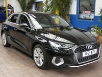 USED 2021 21 AUDI A3 1.4 TFSIe 40 Sport Sportback 5dr Petrol Plug-in Hybrid S Tronic Euro 6 (s/s) 13kWh (204 ps) SAT NAV LEATHER INTERIOR PARK SENSORS 1 OWNER EXCELLENT SERVICE HISTORY WARRANTY