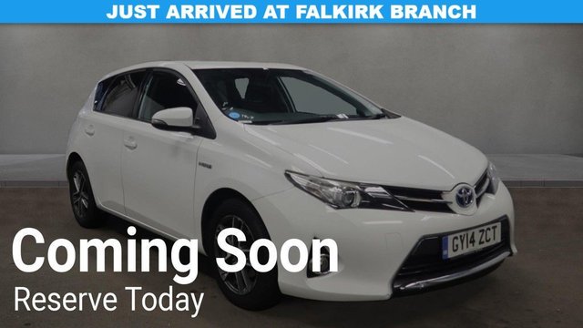 View our Toyota Auris 1.8 VVT-h Icon Plus Hatchback 5dr Petrol Hybrid CVT Euro 5 (s/s) (136 ps)