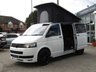 USED 2015 65 VOLKSWAGEN TRANSPORTER T28 TDI P/V STARTLINE Finished in WHITE. The list on this proffessional conversion is endless. Pop up roof (with double bed), Rock and Roll double Bed (Crash Tested), USB, B/TOOTH, Twin Hob, Sink, Water Storage, Fridge with Freeze compartment, Ambient Lighting, Side Bars, Awning Rail, 240 Hook up with split charger, Leisure battery, 20" Alloys, VW Embosed Leather type Seats, Side Windows, Roof Mattress, Park Sensors  and much more. Ready to roll in this low mileage conversion. Dealer Serviced