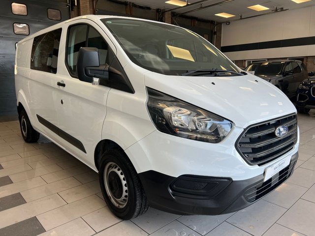 View our Ford Transit Custom 2.0 300 EcoBlue Crew Van Double Cab 5dr Diesel Manual L2 H1 Euro 6 (6 Seat) (105 ps)