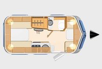 USED 2016 ERIBA TOURING Troll 530 Caravan 