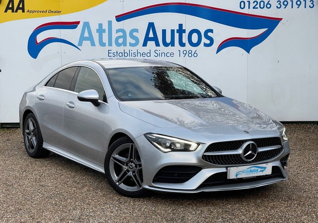2021 21 MERCEDES-BENZ CLA 1.3 CLA180 AMG Line Coupe 4dr Petrol 7G-DCT Euro 6 (s/s) (136 ps) AUTOMATIC, Apple Car Play, Wireless Charging, Heated Leather Seats, Reverse Camera, Sat Nav, 18" AMG Alloy Wheels, Front & Rear Park Control, Dual Climate Control, Cruise Control, Bluetooth Phone Prep, DAB Radio