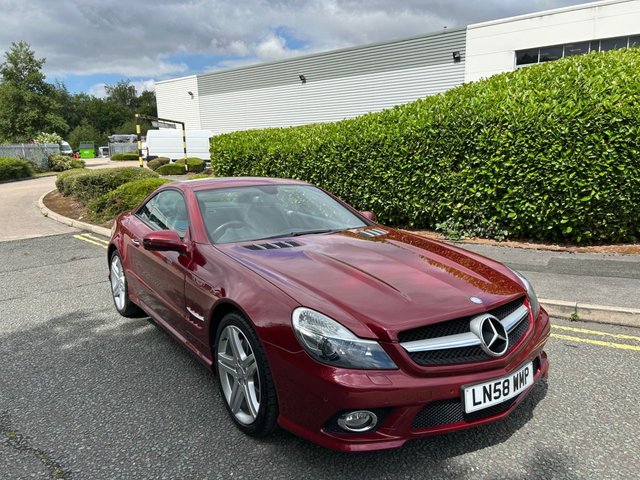 2008 58 Mercedes-Benz Sl 5.5 SL500 Convertible 2dr Petrol 7G-Tronic (284 g/km, 382.68 bhp)-2 Former Keepers-Superb Low Mileage-Finished In Rare Thulite Red Metallic-Heated Ebony Leather Upholstery-Just Arrived-Full Description To Follow.