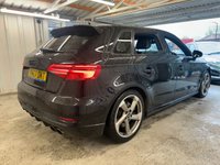 USED 2018 67 AUDI S3 2.0 TFSI Black Edition Sportback 5dr Petrol S Tronic quattro Euro 6 (s/s) (310 ps)+2 FORMER KEEPERS+2 KEYS+HISTORY+MEDIA+NAVIGATION+BLUETOOTH+LEATHER SEATS+ 2 KEYS+HISTORY+CLIMATE+MEDIA+LOCKING WHEEL NUT+NAV+HALF LEATHER HEATED SEATS+COMFORT PACK+BLUETOOTH+USB+AUX+DAB+HPI CLEAR