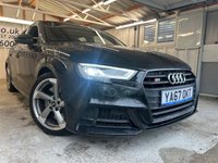 USED 2018 67 AUDI S3 2.0 TFSI Black Edition Sportback 5dr Petrol S Tronic quattro Euro 6 (s/s) (310 ps)+2 FORMER KEEPERS+2 KEYS+HISTORY+MEDIA+NAVIGATION+BLUETOOTH+LEATHER SEATS+ 2 KEYS+HISTORY+CLIMATE+MEDIA+LOCKING WHEEL NUT+NAV+HALF LEATHER HEATED SEATS+COMFORT PACK+BLUETOOTH+USB+AUX+DAB+HPI CLEAR