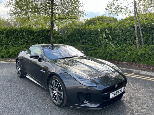 2018 18 Jaguar F-Type 2.0i R-Dynamic Coupe 2dr Petrol Auto Euro 6 (s/s) (300 ps)-Factory Extras Worth &pound;6,065-Superb Low Mileage Example-Finished In Carpathian Grey Metallic-2 Former Keepers-Last Keeper Since Nov 2021.
