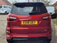 USED 2018 18 FORD ECOSPORT 1.0T EcoBoost ST-Line SUV 5dr Petrol Auto Euro 6 (s/s) (125 ps) REAR CAMERA - HEATED SEATS - HUGE SPEC - LOW MILES