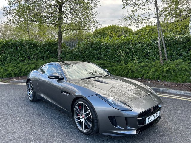 2017 17 Jaguar F-Type 3.0 V6 S Coupe 2dr Petrol Auto Euro 6 (s/s) (380 ps)-Factory Extras Worth &pound;2,915-Superb Low Mileage Example-Finished In Corris Grey Metallic-Heated Black Leather Upholstery-20 Inch Upgrade Alloy Wheels-Dual Climate Control-Mfsw-Cruise Control-Dab Radio-Bluetooth-Satnav-Fixed Glass Panoramic Roof-7 Services on File-6 Jaguar Main Dealer-What a Car.