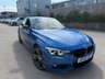 USED 2018 68 BMW 3 SERIES 3.0 330d M Sport Shadow Edition Saloon 4dr Diesel Auto xDrive-factory extras worth &pound;3,835-2 OWNER CAR FINISHED IN ESTORIL BLUE WITH BLACK DAKOTA LEATHER-19