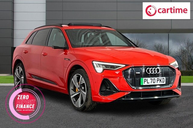 View our Audi E-Tron 50 Vorsprung SUV 5dr Electric Auto quattro 71.2kWh (313 ps) Touchscreen, Apple CarPlay / Android Auto, Panoramic Sunroof, Heated Seats, Powered Tailagte