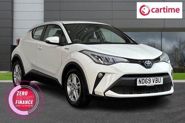 View our Toyota C-HR 1.8 VVT-h Icon SUV 5dr Petrol Hybrid CVT Euro 6 (s/s) (122 ps) 8in Touchscreen Display, DAB / Bluetooth / USB, Reverse Camera, Adaptive Cruise Control, Electric Heated Mirrors, 