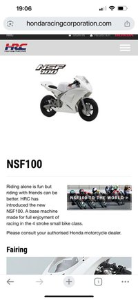 USED 2025 HONDA NSF100  HRC Road Racer One only, never used